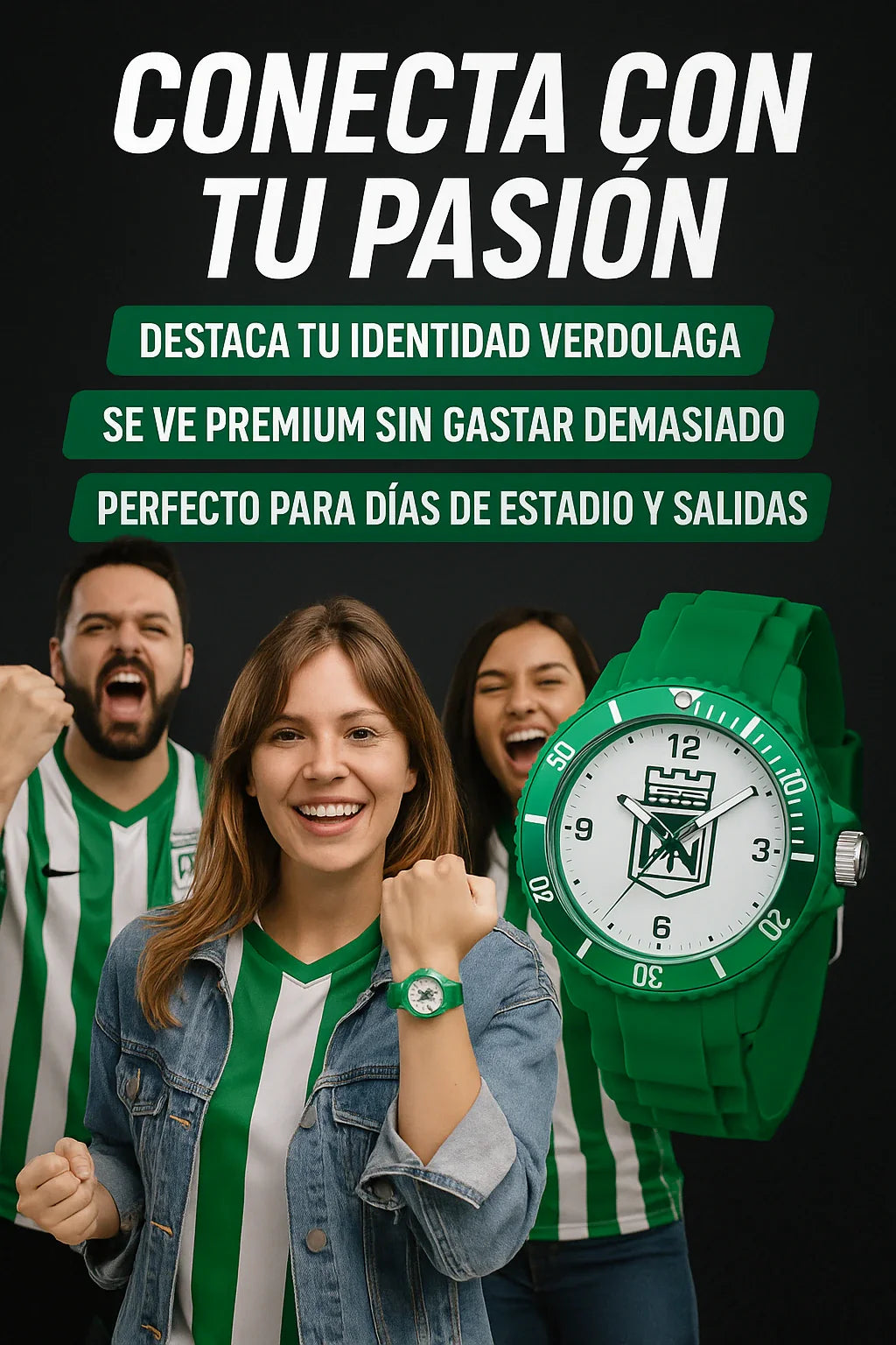 💚⌚️ Nuevo Reloj Atlético Nacional Deportivo Hombre y Dama Edición Exclusiva