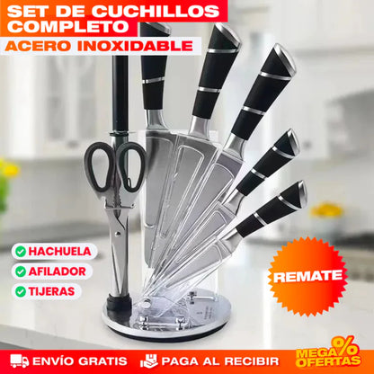 SET CUCHILLOS DE COCINA DE ACERO INOXIDABLE
